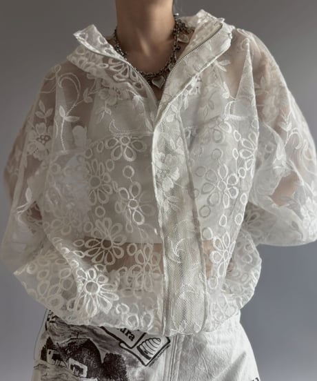 【RE;CIRCLE】RE Crochet  Hooded Blouson / 260709-014