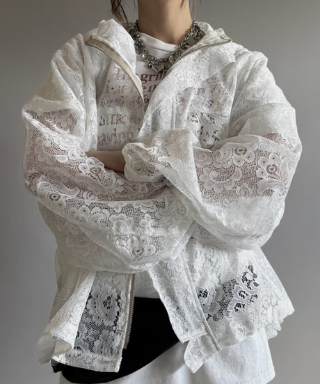 【RE;CIRCLE】RE Lace Hooded Jacket / 260824-003
