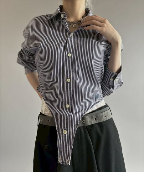 【RE;CIRCLE】RE Leotard Stripe Shirt / 260713-003