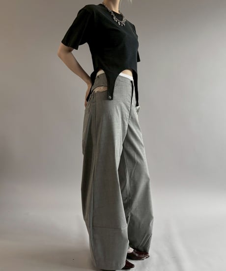 【RE;CIRCLE】RE Multi Border Leotard Top / 260713-002