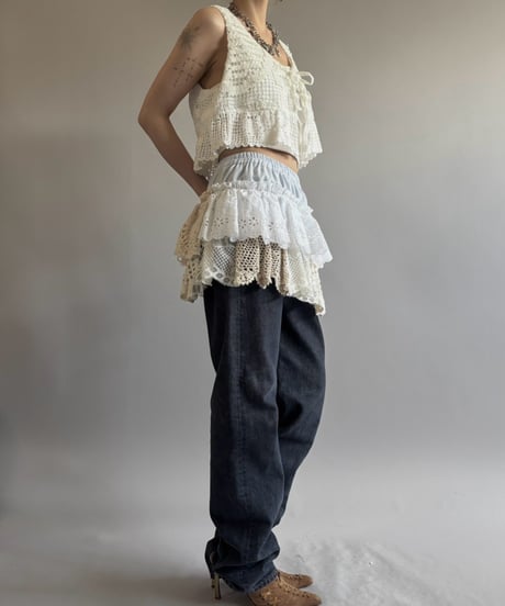 【RE;CIRCLE】  RE Crochet Short vest / 260810-035