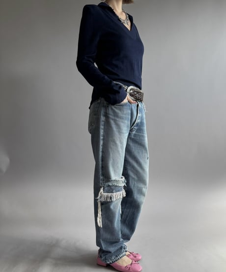 【USED】 Lauren Ralph Lauren Skipper V-Neck Knit  / 261017-021