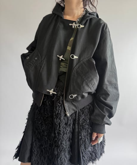 【RE;CIRCLE】RE U.S Military Rebuild Hooded Fireman Jacket Black / 260226-018