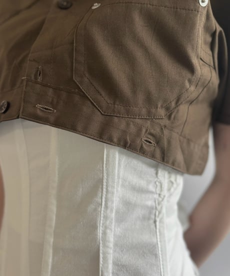 【Chinatsu Aoyama】 RE Makers Shirt Brown / 260813-025
