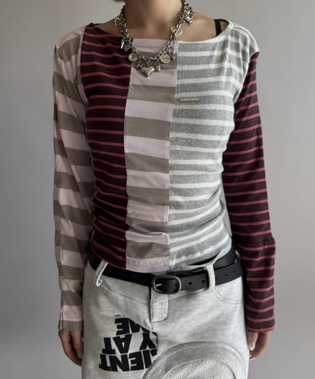 【Chinatsu Aoyama】 Patchwork Border Top  /  2601022-006
