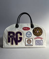 【RE;CIRCLE】 RE French Bedcover Boston Bag Wappen Ivory /261015-043