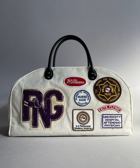 【RE;CIRCLE】 RE French Bedcover Boston Bag Wappen Ivory /261015-043