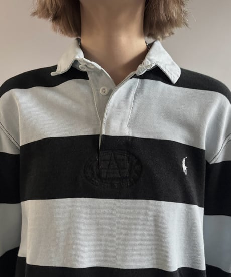 【USED】 90's Polo Ralph Lauren Striped Rugby Shirt / 261003-019