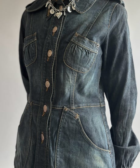 【USED】 Design Long Length Denim Jacket / 261010-003