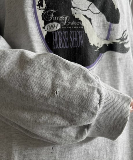 【USED】 90's Finger Lakes Horse Show Print L/S Tee / 261010-005