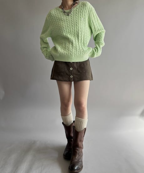 【USED】 Lauren Ralph Lauren Cable Cotton Knit  / 261017-015