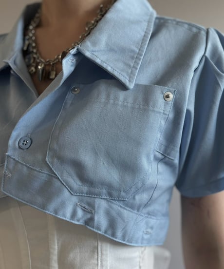 【Chinatsu Aoyama】 RE Makers Shirt Blue / 260813-035