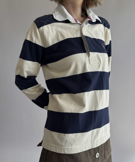 【USED】 RALPH LAUREN SPORT Stripe Rugger Shirt / 261017-026