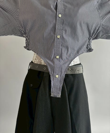 【RE;CIRCLE】RE Leotard Stripe Shirt / 260713-003