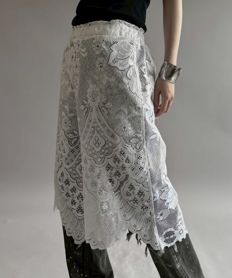 【RE;CIRCLE】 RE Crochet Lace Wide Half Pants / 260709-009