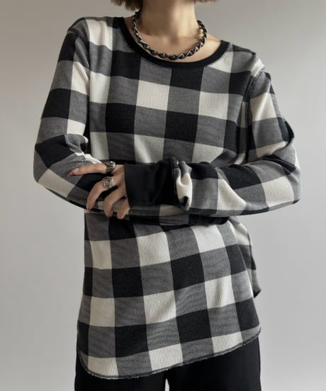 【USED】 OLD NAVY Plaid Thermal L/S Tee / 261003-005