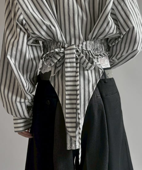 【RE;CIRCLE】RE Leotard Stripe Shirt / 260713-005