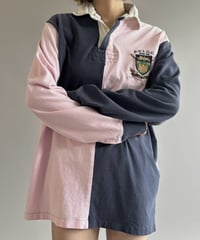 【USED】 90's Polo Ralph Lauren Paneled Rugby Shirt / 261003-017