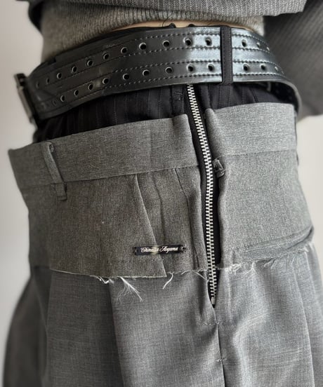 【Chinatsu Aoyama】 Suit Frill Wide Pants  /  2601022-039