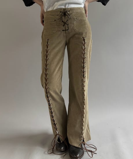 【RE;CIRCLE】 RE Lace-up Cords Pants / 261008-016