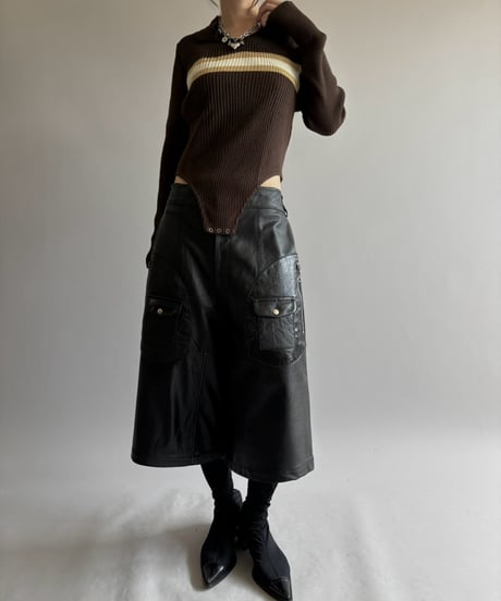 【RE;CIRCLE】 RE Rib Knit Leotard Top /261001-023