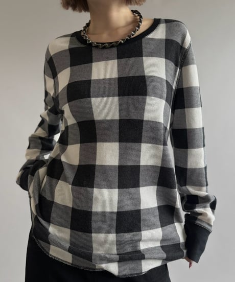 【USED】 OLD NAVY Plaid Thermal L/S Tee / 261003-005