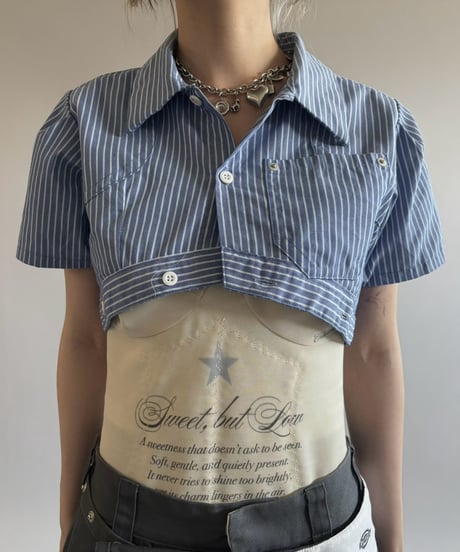 【Chinatsu Aoyama】 RE Makers Shirt Stripe / 260813-030