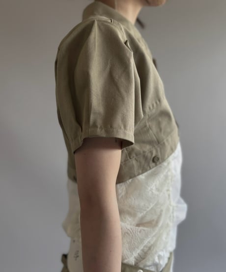 【Chinatsu Aoyama】 RE Makers Shirt Khaki / 260813-018