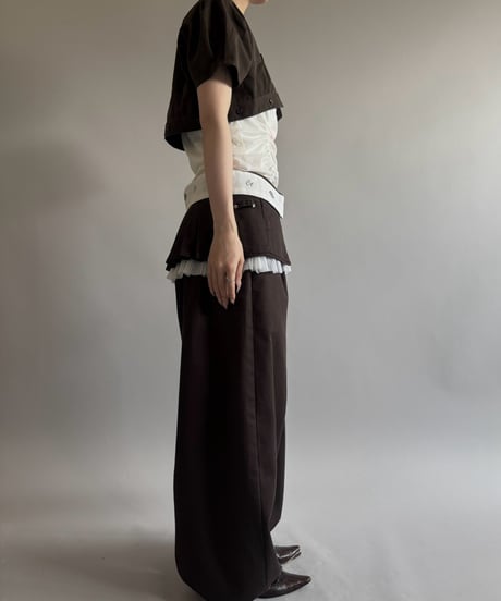【Chinatsu Aoyama】 RE Makers Shirt Brown / 260813-024