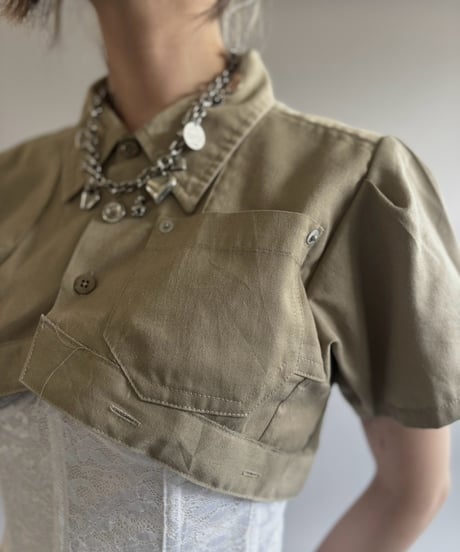 【Chinatsu Aoyama】 RE Makers Shirt Khaki / 260813-020