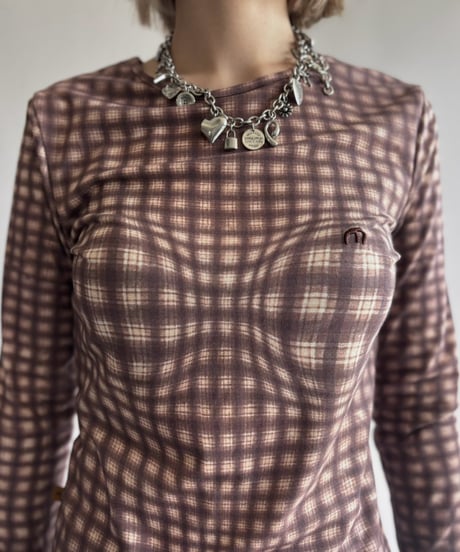 【USED】 Plaid Print L/S Top / 261024-004