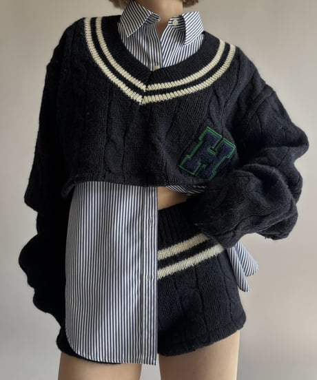 【RE;CIRCLE】 RE Tilden Knit Set-up  /261019-033