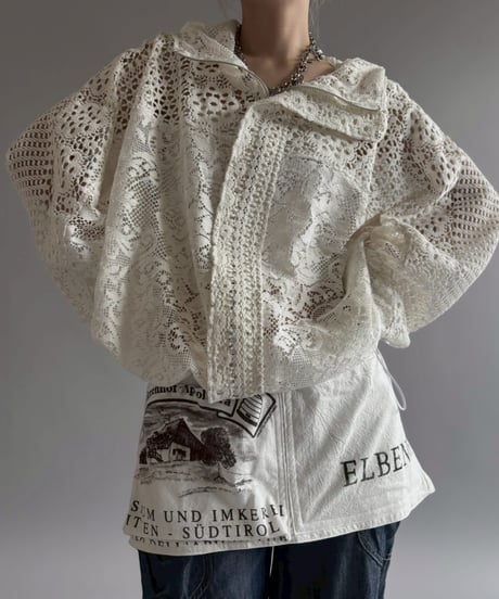 【RE;CIRCLE】RE Crochet  Hooded Blouson / 260709-015