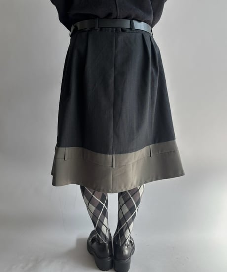 【Chinatsu Aoyama】 Suit Patchwork Camisole Mini One-Piece /  2601022-047