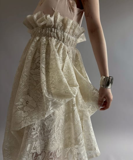 【RE;CIRCLE】RE Crochet Camisole＋Lace One-Piece / 260709-006