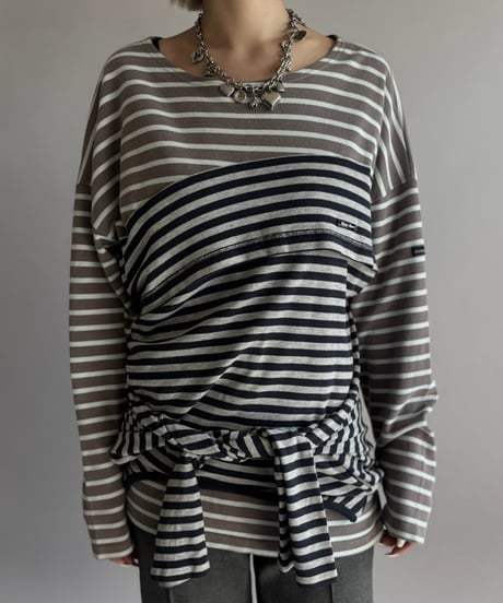 【Chinatsu Aoyama】 Patchwork Border Top  /  2601022-033