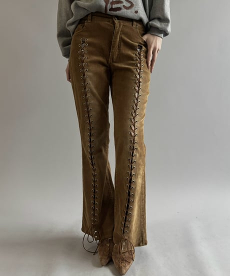 【RE;CIRCLE】 RE Lace-up Cords Pants / 261008-019
