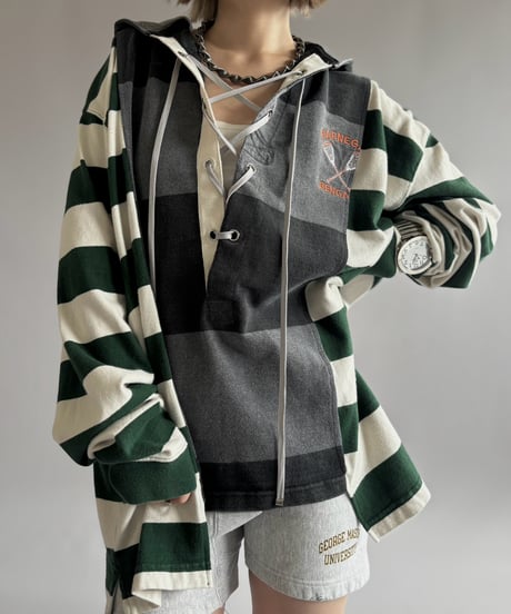 【RE;CIRCLE】 RE Lace-Up Rugger Shirt  /261026-010