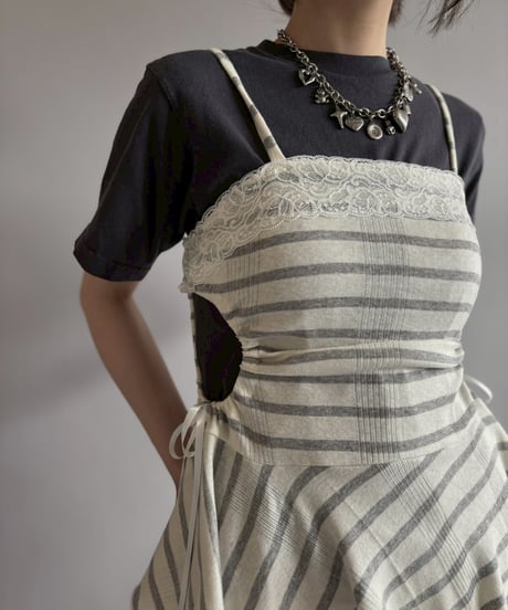 【Chinatsu Aoyama】 RE Border One-Piece / 260716-024