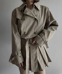 【RE;CIRCLE】 RE Pleated Hem Trench Coat  / 261015-026
