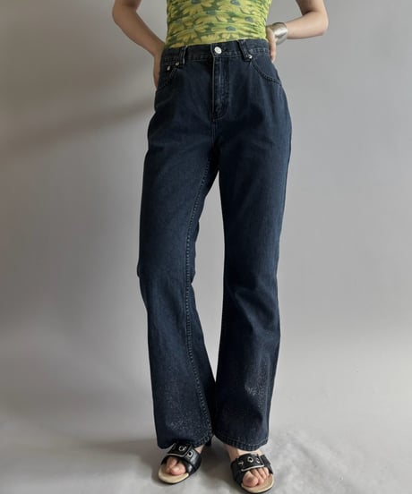 【USED】 OLD GAP Lame Design Flare Denim Pants / 260815-006