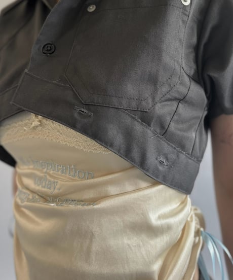 【Chinatsu Aoyama】 RE Makers Shirt Charcoal / 260813-028