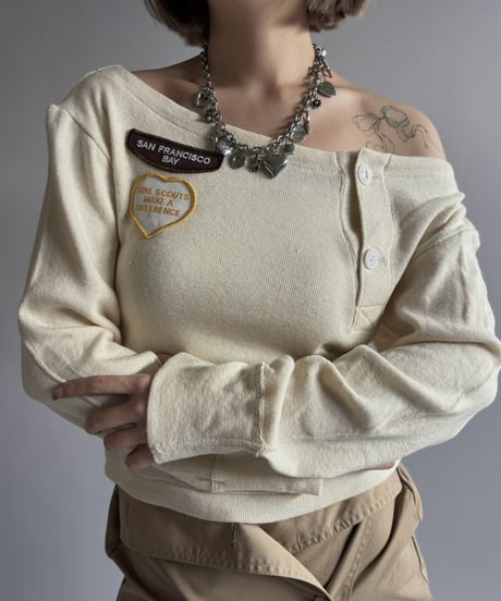 【RE;CIRCLE】 RE Under Wear Boat Neck Shirt  / 261015-021