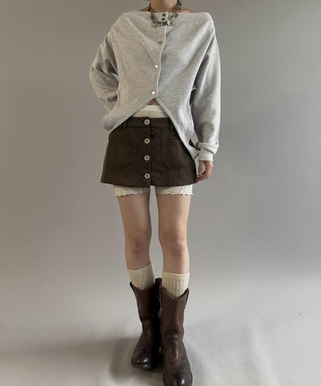 【RE;CIRCLE】 RE Deformed Sweat Cardigan / 261008-010