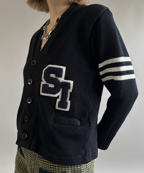 【USED】 Lettered Knit Cardigan / 261031-005