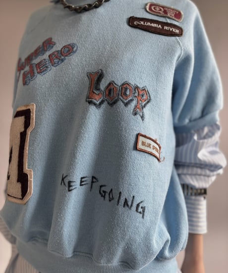 【RE;CIRCLE】 RE Mash up Products Handwritten Sweat Top  /261026-015