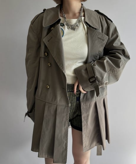 【RE;CIRCLE】 RE Pleated Hem Trench Coat  / 261015-025