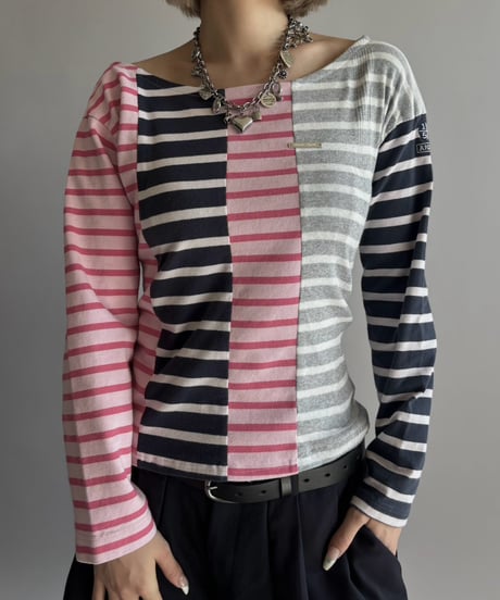 【Chinatsu Aoyama】 Patchwork Border Top  /  2601022-004
