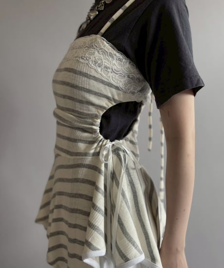 【Chinatsu Aoyama】 RE Border One-Piece / 260716-024