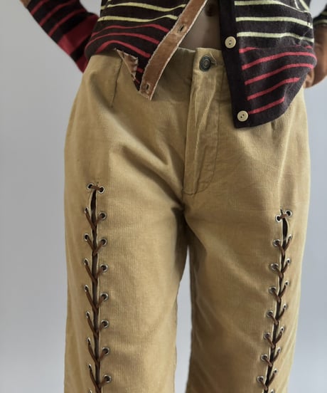 【RE;CIRCLE】 RE Lace-up Cords Pants / 261008-017